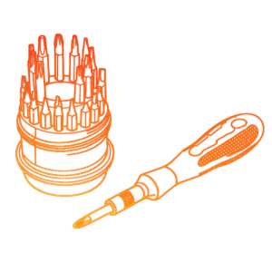 Magnetic screw driver set